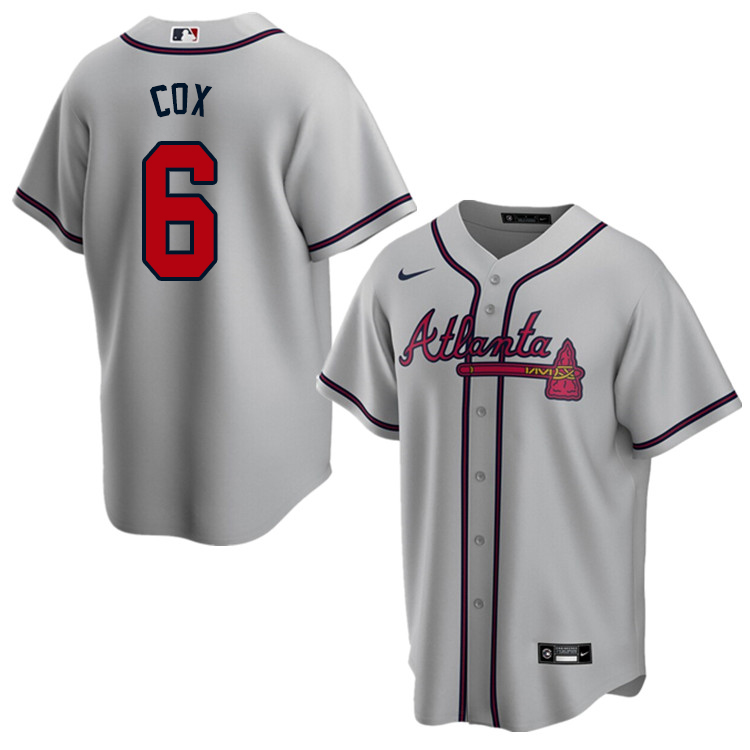 Nike Men #6 Bobby Cox Atlanta Braves Baseball Jerseys Sale-Gray